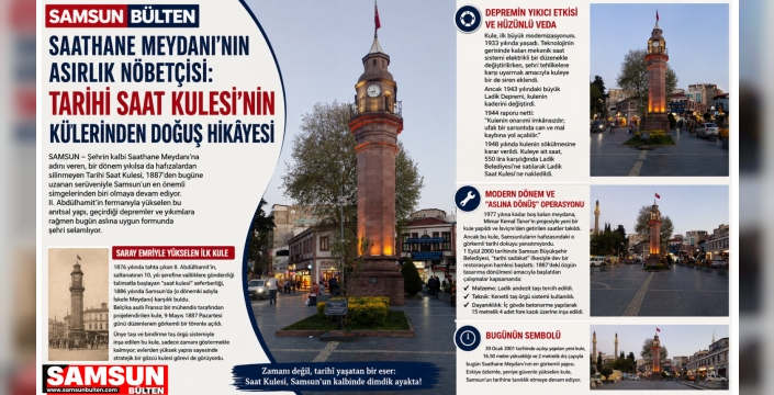 İlkadım Saathane Meydanı’nın Asırlık Nöbetçisi Saat Kulesi