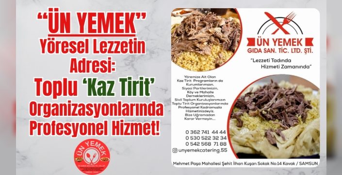 Ün Yemek'ten Kaz Tirit Organizasyonlarına Profesyonel Hizmet