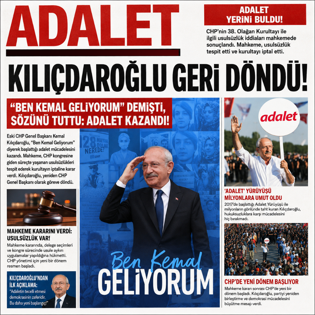 Kılıçdaroğlu: Adalet Yerini Buldu