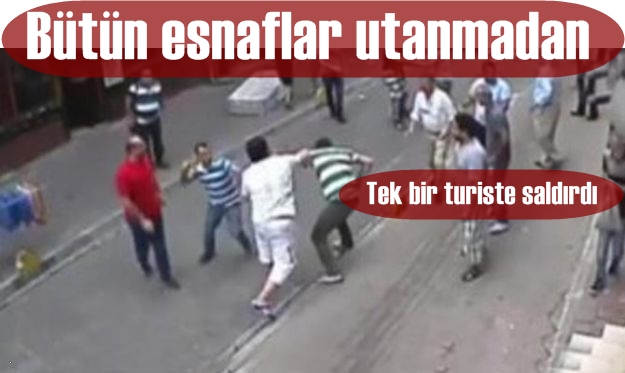 Esnaf hak ettiği dayağı yedi fakat yetmez