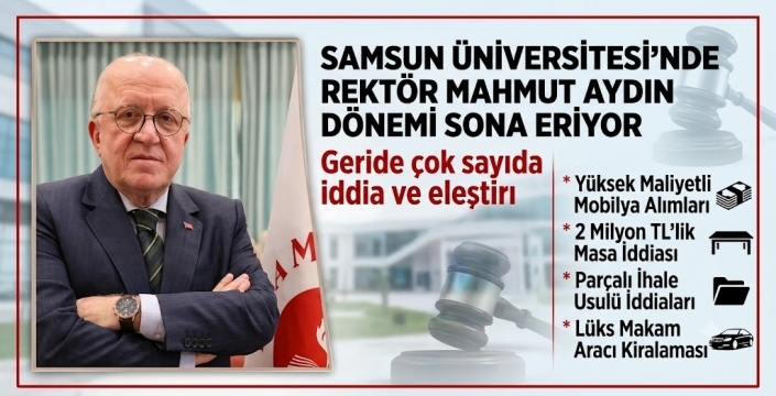SAMSUN ÜNİVERSİTESİ'NDE TARTIŞMALI REKTÖR MAHMUT AYDIN DÖNEMİ SONA ERİYOR